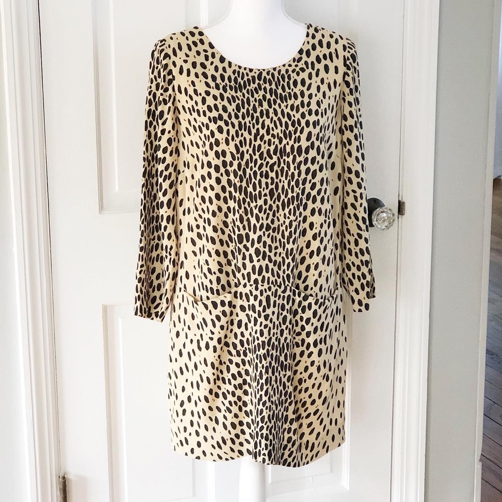 J. Crew Leopard Print Dress with Pockets